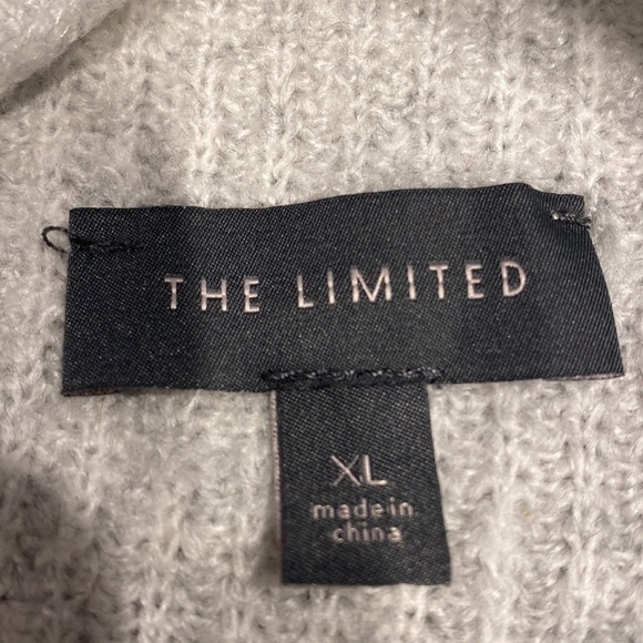 T womens The Limited solid gray long sleeve regular size sweater XL - Picture 3 of 3